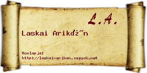 Laskai Arikán névjegykártya